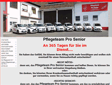 Tablet Screenshot of pflegeteam-pro-senior.de